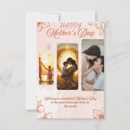 Elegante Muttertagskarte - Eine herzliche Hommage Karte