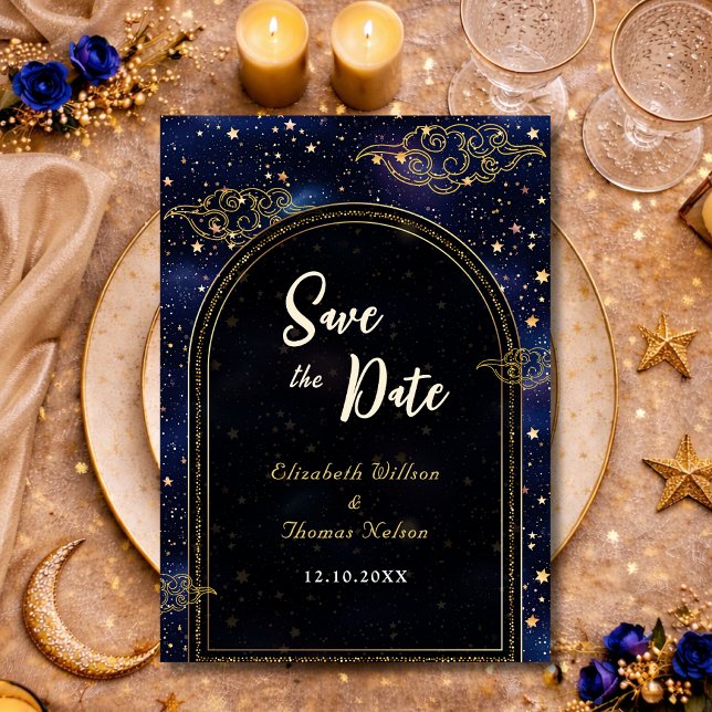 Elegante mystische Himmelshochzeit Save The Date (Von Creator hochgeladen)