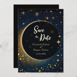 Elegante mystische Mondhochzeit Save The Date