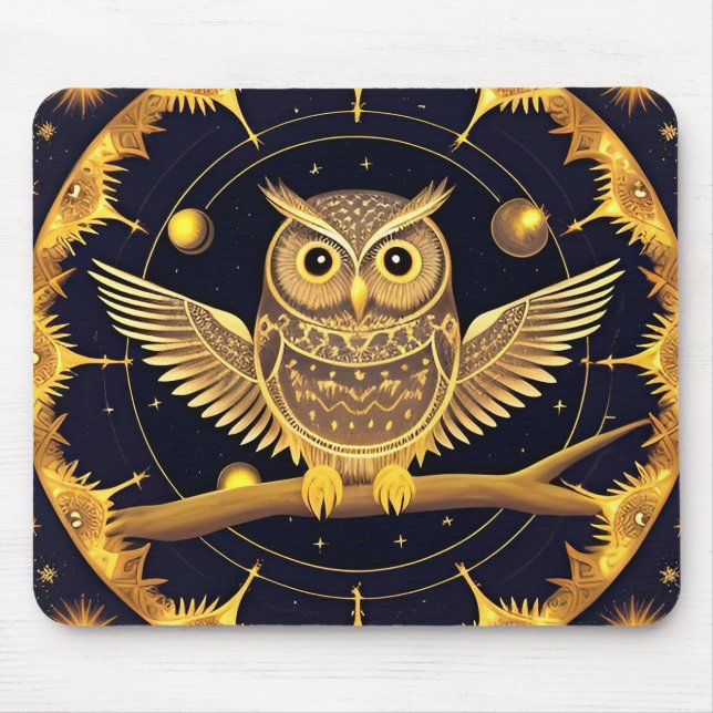 Elegante Nachtschwärmerei Mousepad (Vorne)