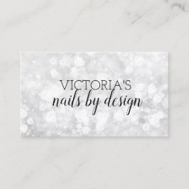 Elegante Nail Tech Marble Glitzer Business Card Visitenkarte