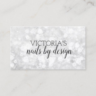 Elegante Nail Tech Marble Glitzer Business Card Visitenkarte