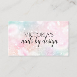 Elegante Nail Tech Pastels Glitzer Business Card Visitenkarte