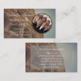 Elegante Nails Business Card - Bearbeitbar & profe Visitenkarte