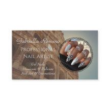 Elegante Nails Business Card - Bearbeitbar & profe