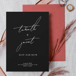 ELEGANTE NAMEN | Foto QR Code Gerettet Datum Einladung