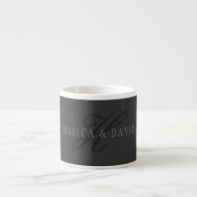 Elegante Namen & Monogramm | Dunkle & helle Grautö