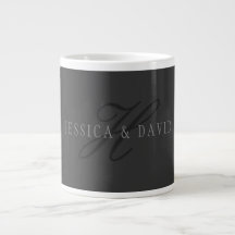 Elegante Namen & Monogramm | Dunkle & helle Grautö