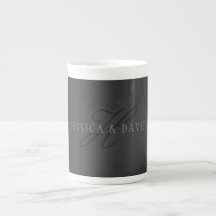 Elegante Namen & Monogramm | Dunkle & helle Grautö