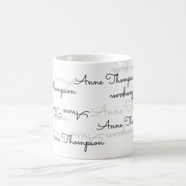 elegante Namenstypografie Tasse (Mittel)