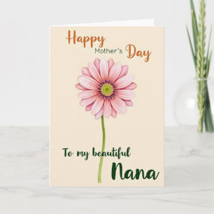 Elegante Nanas Tag Blume Karte