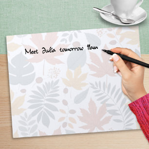 Elegante Natur Herbstblätter Notizblock
