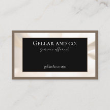 Elegante Natural Tones floral Accent Business Card
