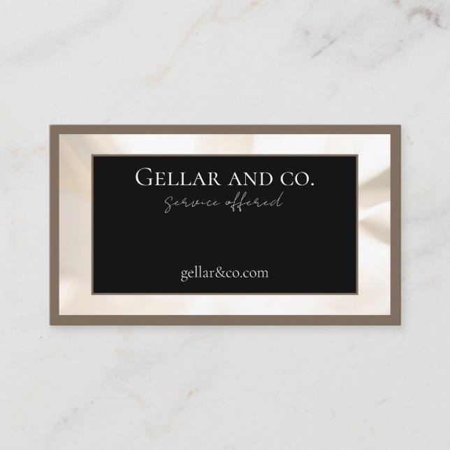 Elegante Natural Tones floral Accent Business Card Visitenkarte (Vorderseite)