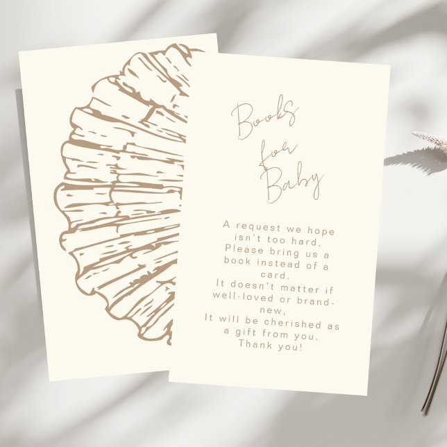 Elegante naturbelassene Clam-Muschel Bücher für Ba Begleitkarte (Von Creator hochgeladen)