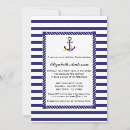 Elegante Nautical Bridal Dusche Einladung