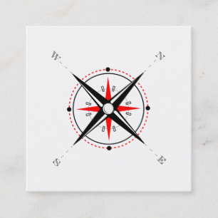 Elegante Nautical Compass Business Card Quadratische Visitenkarte