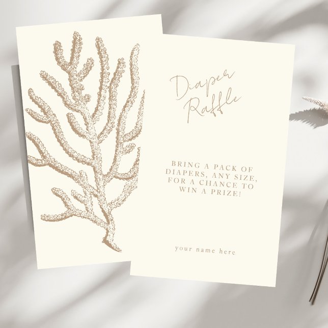 Elegante Nautical Natural Customizable Baby Shower Begleitkarte (Von Creator hochgeladen)