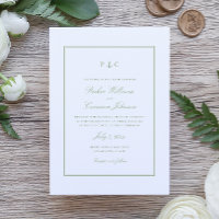 Elegante Nautical Sage Green Anchor Hochzeit