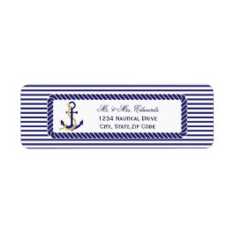 Elegante Nautical Wedding Navy Streifen