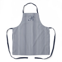 Elegante Navy-Blau gestreifte klassische Monogramm
