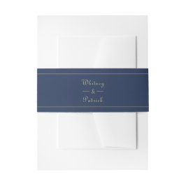 Elegante Navy Blue & Gold Script Einladung zur Hoc Einladungsbanderole