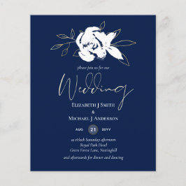 Elegante Navy Blue White Gold Hochzeit