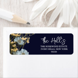 Elegante Navy-Blumen-Hochzeit