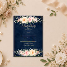 Elegante Navy-Blumenhochzeit