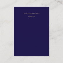 Elegante Navy Flat Platzkarte