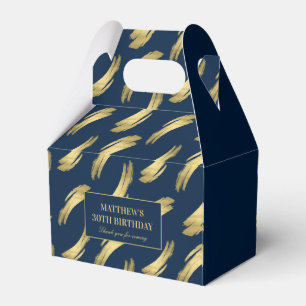 Elegante Navy-Gold-Geschenkboxen zum Geburtstag Geschenkschachtel