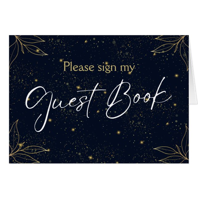 Elegante Navy Gold Herzlichen Glückwunsch Graduati (Vorderseite (Horizontal))