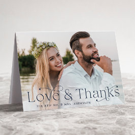 Elegante Navy Liebe und Dankeschön Hochzeitsstift  Dankeskarte
