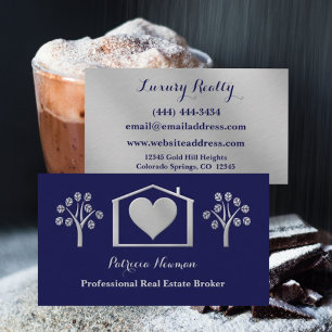 Elegante Navy Pro Real Anwesen Broker Business Car Visitenkarte