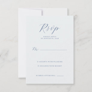 Elegante Navy-RSVP-Karte RSVP Karte