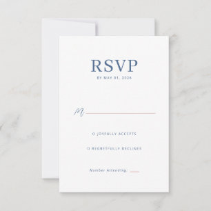 Elegante Navy-RSVP-Karte RSVP Karte