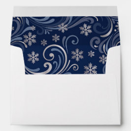 Elegante Navy-Schneeflocken Winterhochzeit