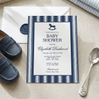 Elegante Navy-Streifen Schaukelpferd Jungen-Baby-P