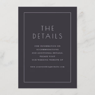 Elegante Navy-Typografiedetails Begleitkarte