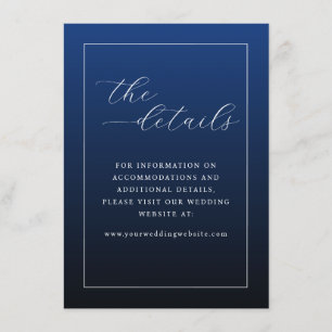 Elegante Navy-Typographie Begleitkarte