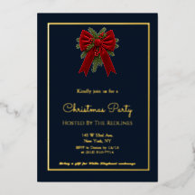 Elegante Navy- und Gold-Weihnachtsfeier