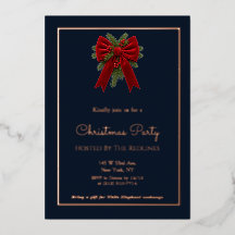 Elegante Navy- und Roségold-Weihnachtsfeier