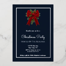 Elegante Navy- und Silber-Weihnachtsfeier