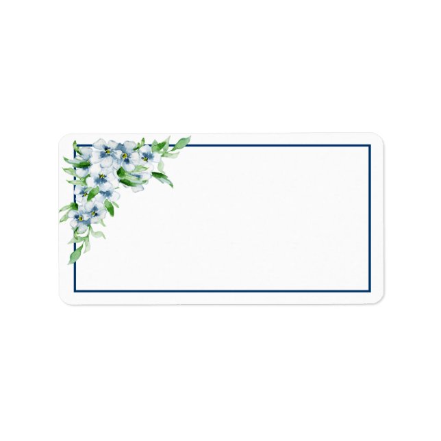 Elegante Navy & White, HochzeitAddress Labels Adressaufkleber (Vorne)