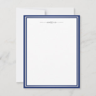 Elegante Navyblaue Damast-Einladungsvorlage Einladung