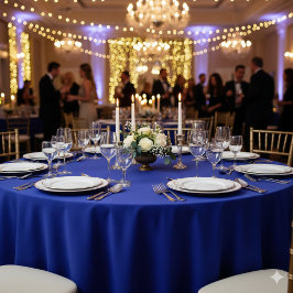 Elegante navyblaue Tischdecke für stilvolles Dinin