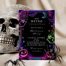 Elegante Neon-Glow-in-the-Dark-Halloween-Party