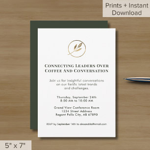 Elegante Networking Event Einladung mit Logo