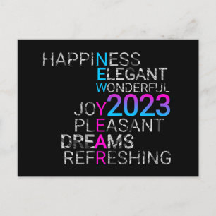 elegante Neujahrszitate 2023 Sprüche Feiertagspostkarte