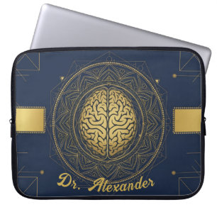 Elegante Neurologie Gold Gehirn Anatomie Profess Laptopschutzhülle